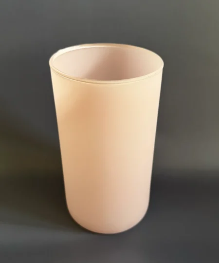 Wazon różowy matowy 20 cm – elegancka dekoracja ze szkła